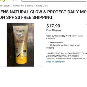 Jergens tanning lotion